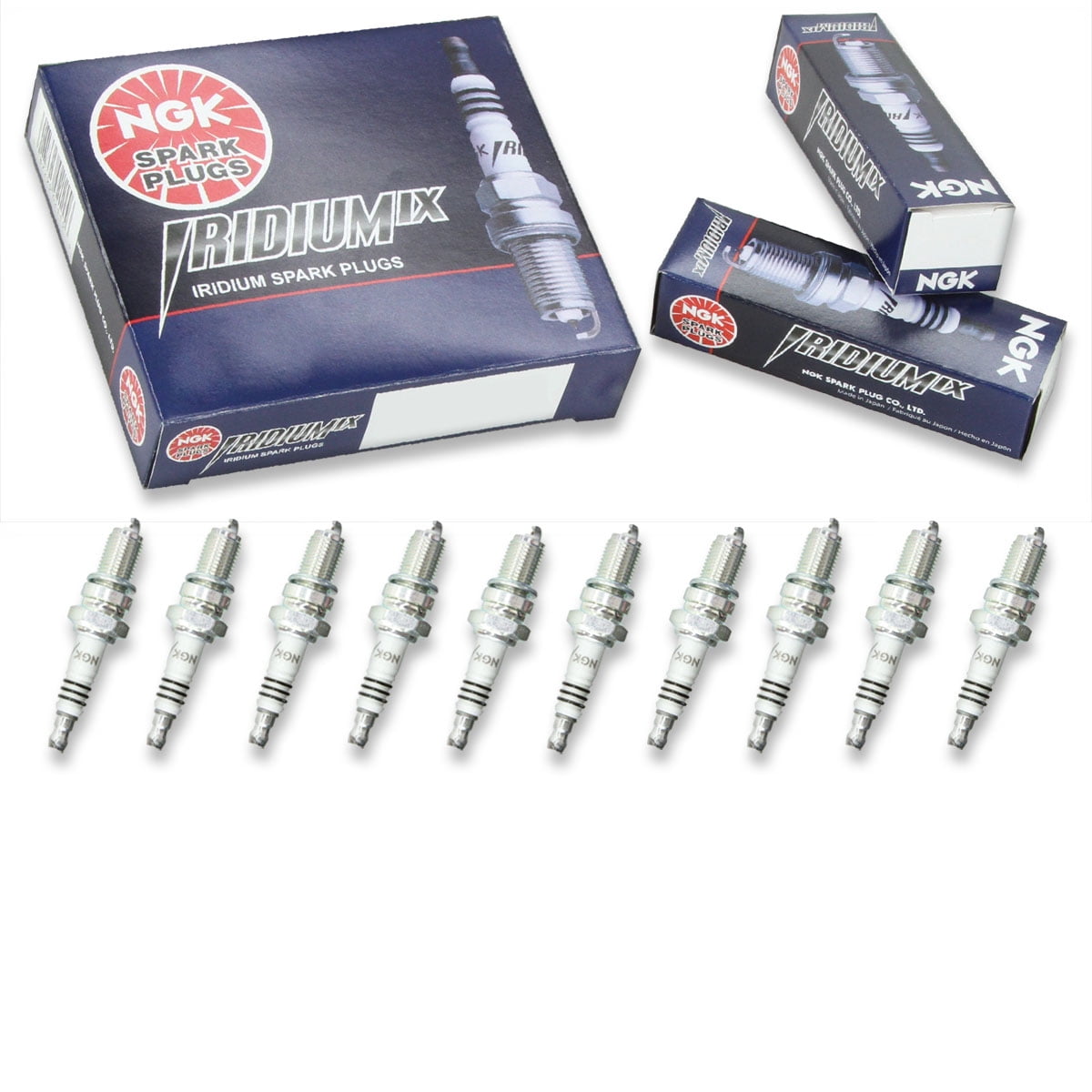 10 pc NGK 2202 Iridium IX Spark Plugs for 4094 4097 5376 90793-20119 90793-20154 90793-2B119 98069-58912 98069-58916-HE 98069-5891F 99000-69835-PR8 999-06910-X9-016 IX24B X24EP-ZU9 X24EPR-ZU9