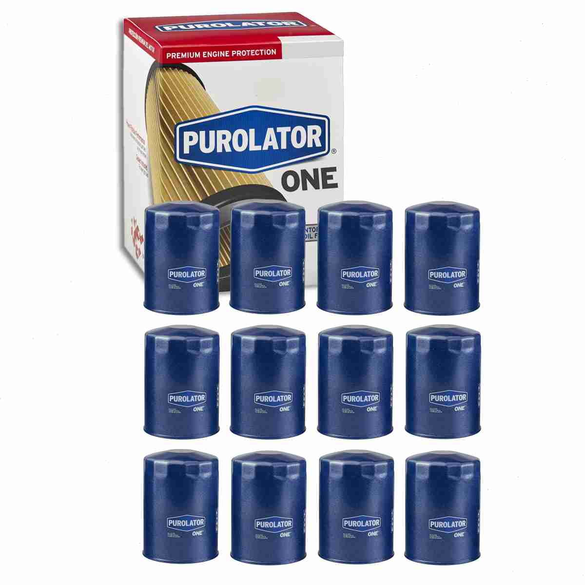 12 pc Purolator ONE PL30001 Engine Oil Filters for Oil Change Lubricant Filters