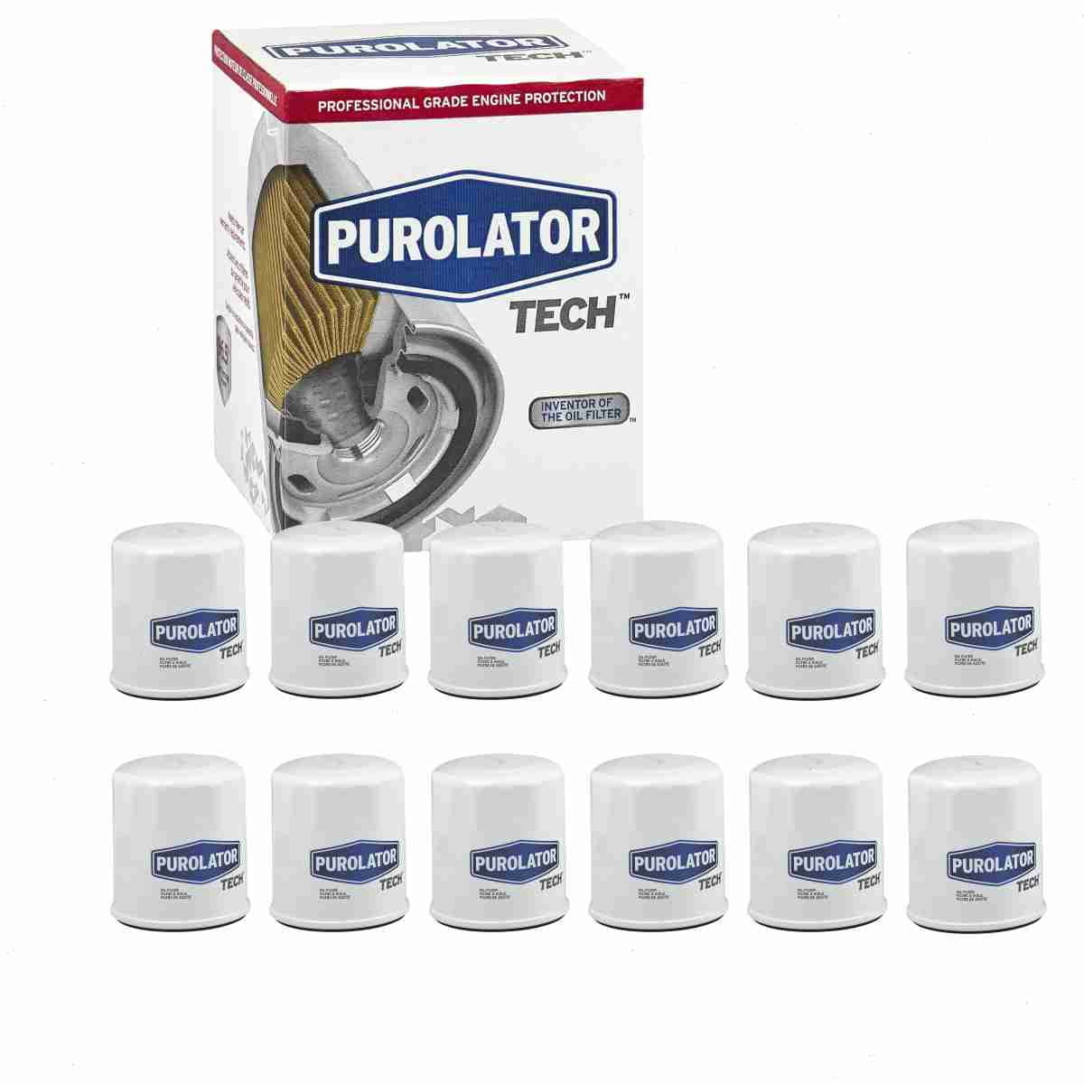 12 pc Purolator TECH TL14615 Engine Oil Filters for 15208-AA080 15208-AA09A 15208-AA100 15208-AA12A 15208-AA15A 15208-AA160 15208-KA010 27712 27712MP 37712 47712 57055 57712 61857712 7712 84712