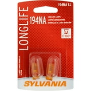 Sylvania 194nabp 2 Count Amber T-3-1/4 Mini Incandescent Bulb