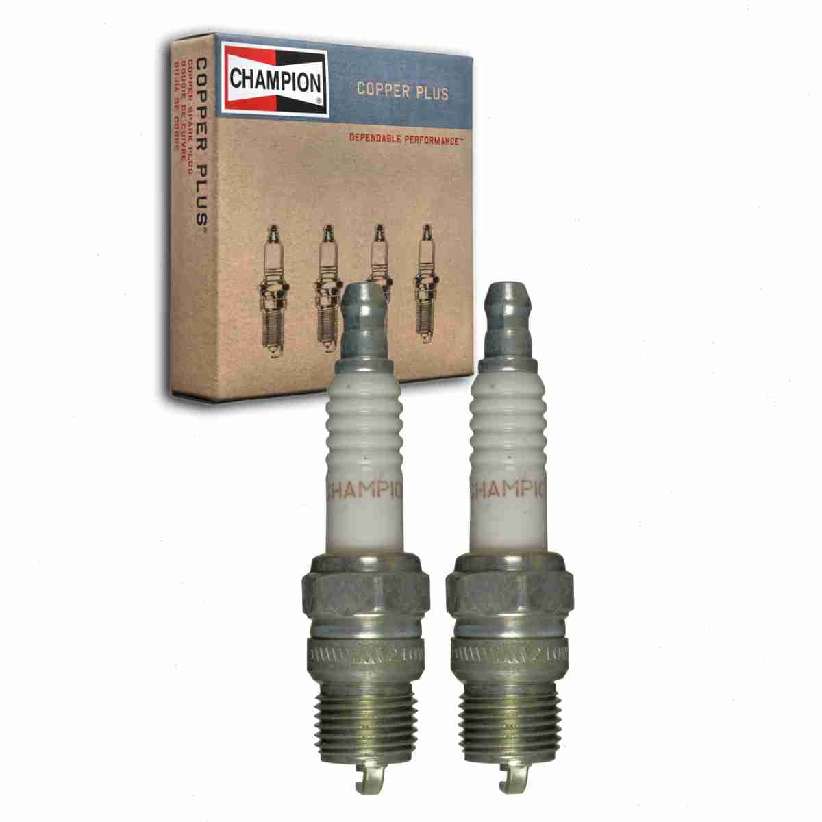 2 pc Champion 121 Copper Plus Spark Plugs for 4339492 7968 AF3 AF3C ARF3 ARF4 ASF3C ASF4C HR8A HR8AC MR43T R42CT R42T R43CT R43T RV8C T20RU Ignition Wire Secondary