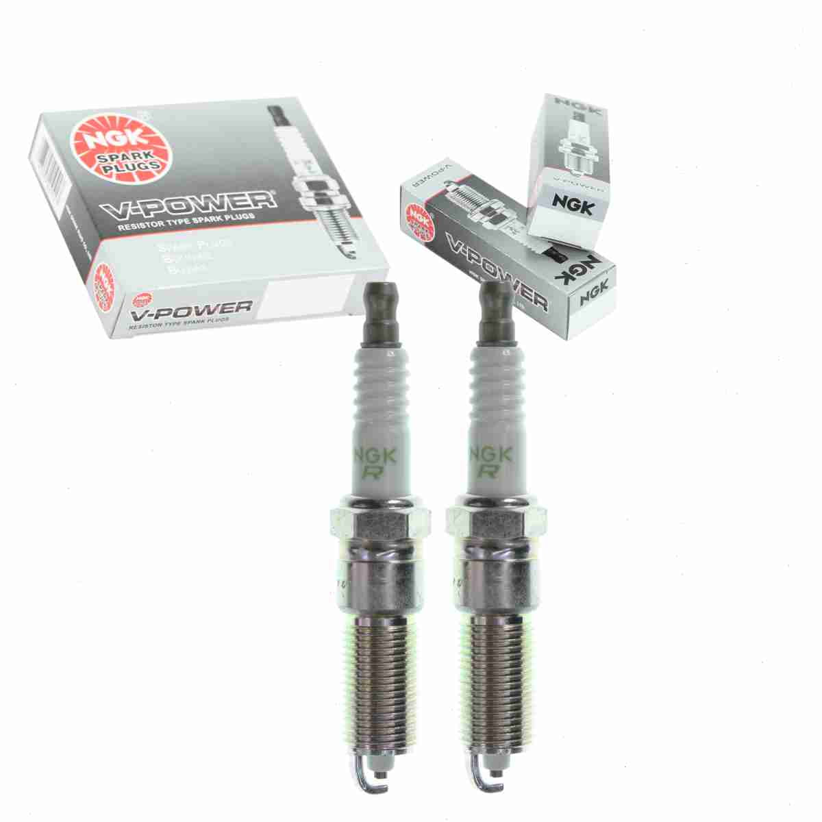 2 pc NGK 5306 V-Power Spark Plugs for 443 443C2 570 570C2 6711 7994 E3.66 RE14MCC4 RE16MC S2LZTR4A11 SOLZTR4A11 Ignition Wire Secondary Fits select: 2003-2008 DODGE RAM 1500