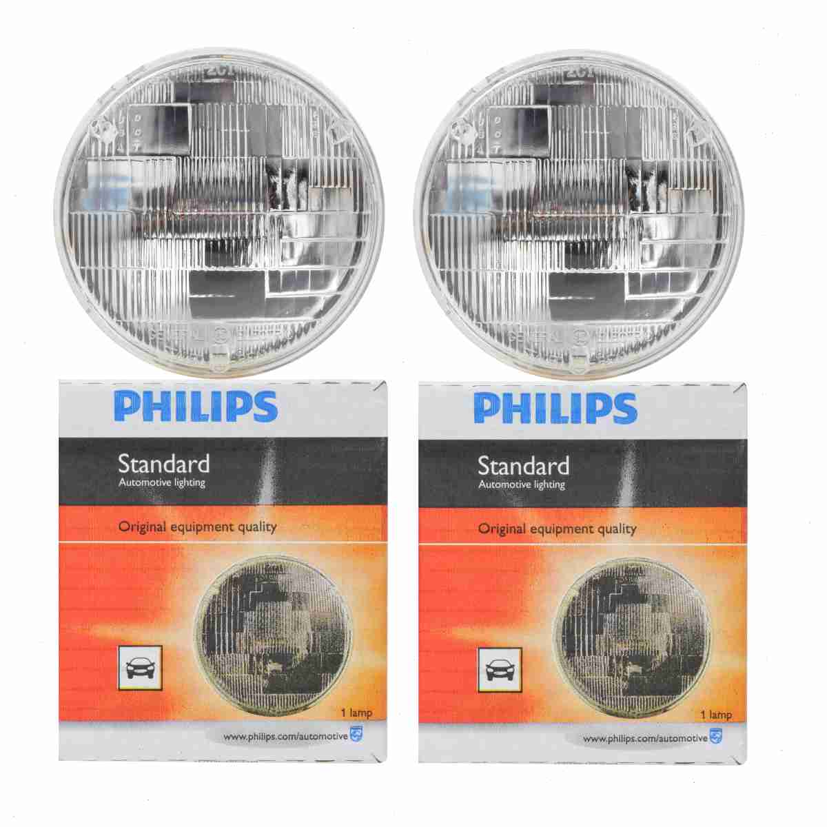 2 pc Philips Low Beam Headlight Bulbs Mercedes-Benz 230S 250S 250SE 250SEC 280S 280SE 280SEL 300SD 300SEL 350SL 380S 1966-1989 Electrical Lighting Body Exterior