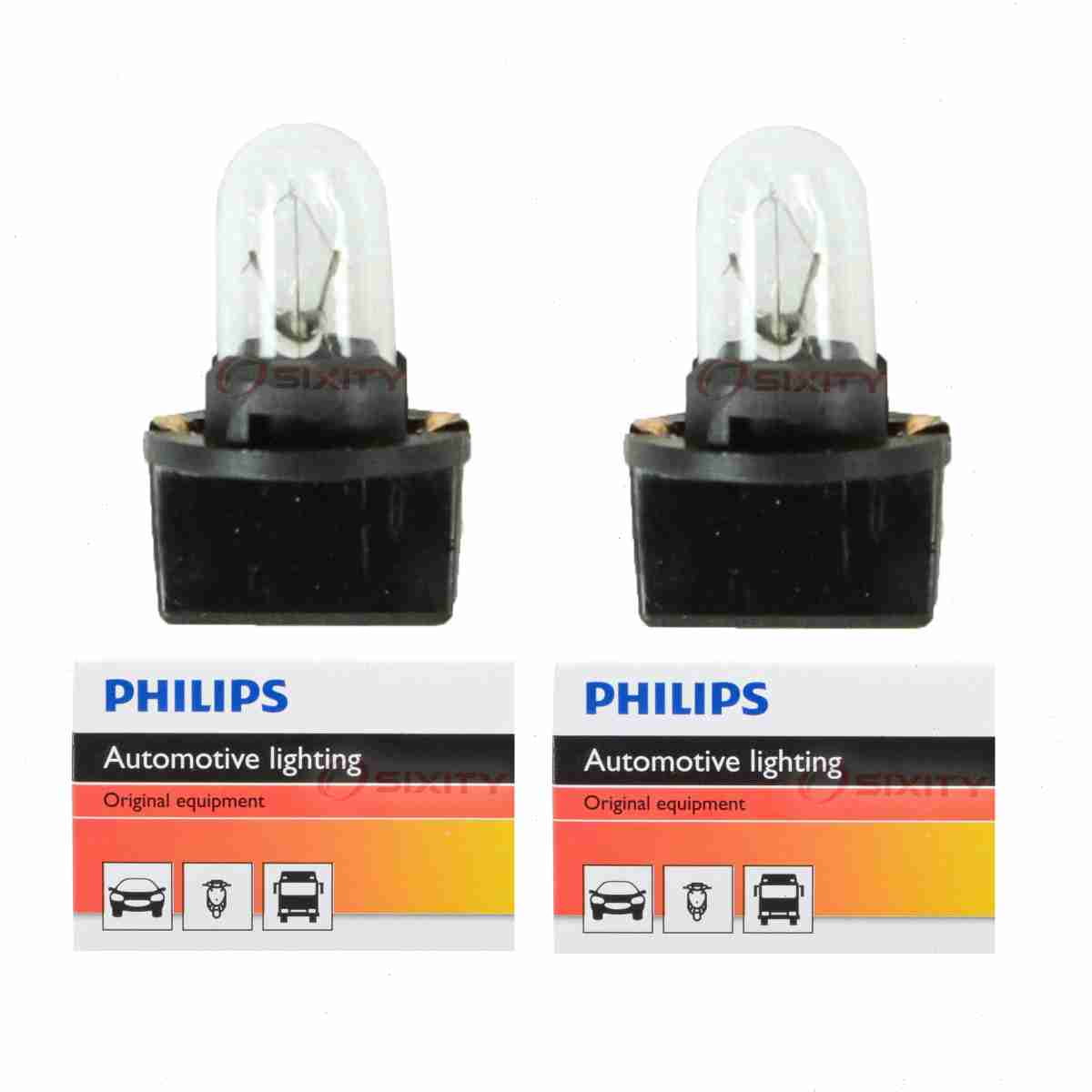 2 pc Philips PC161CP Instrument Panel Courtesy Light Bulbs for Electrical Lighting Body Instrumentation