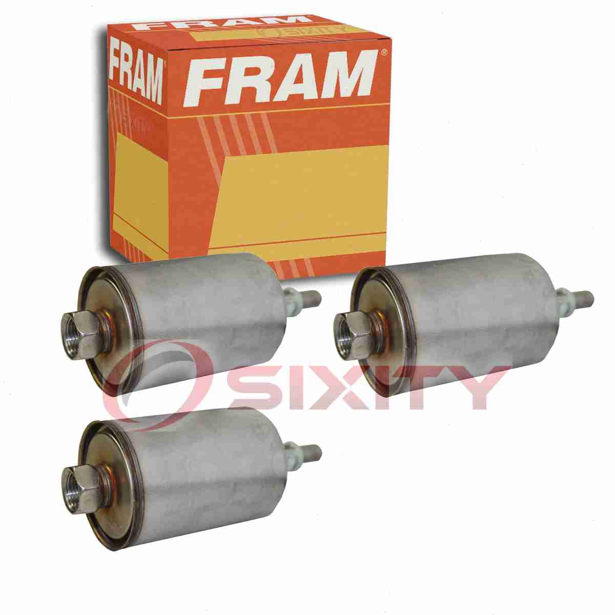 3 pc FRAM G7315 Fuel Filters for 16900-SL5-A31 F54828 Gas Pump Line Air Delivery Filters Fits select: 1994-2005 BUICK LESABRE, 2000-2005 CHEVROLET IMPALA