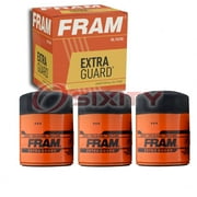 3 pc FRAM PH9837 Extra Guard Engine Oil Filters for 27077522 30-01090-00 FF1040 TP1285 WF2083 Oil Change Lubricant Filters Fits select: 2006-2011 CHEVROLET IMPALA, 2005-2009 CHEVROLET TRAILBLAZER