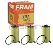 3 pc FRAM CH9447 Extra Guard Engine Oil Filters for 12337210 18236 46920K 7533 AAU6690 L45259 LF3769 Oil Change Lubricant Filters Fits select: 2003-2004 CADILLAC CTS