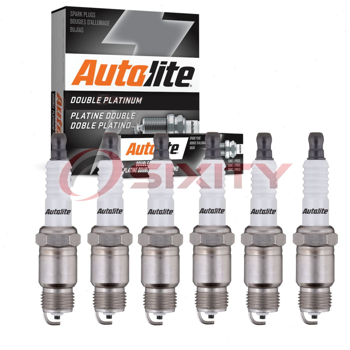 6 pc Autolite APP24 Double Platinum Spark Plugs for 21020186 41-817 7408 ASF32C Ignition Wire Secondary Fits select: 1984-1996 FORD F150, 1984-1997 FORD F250