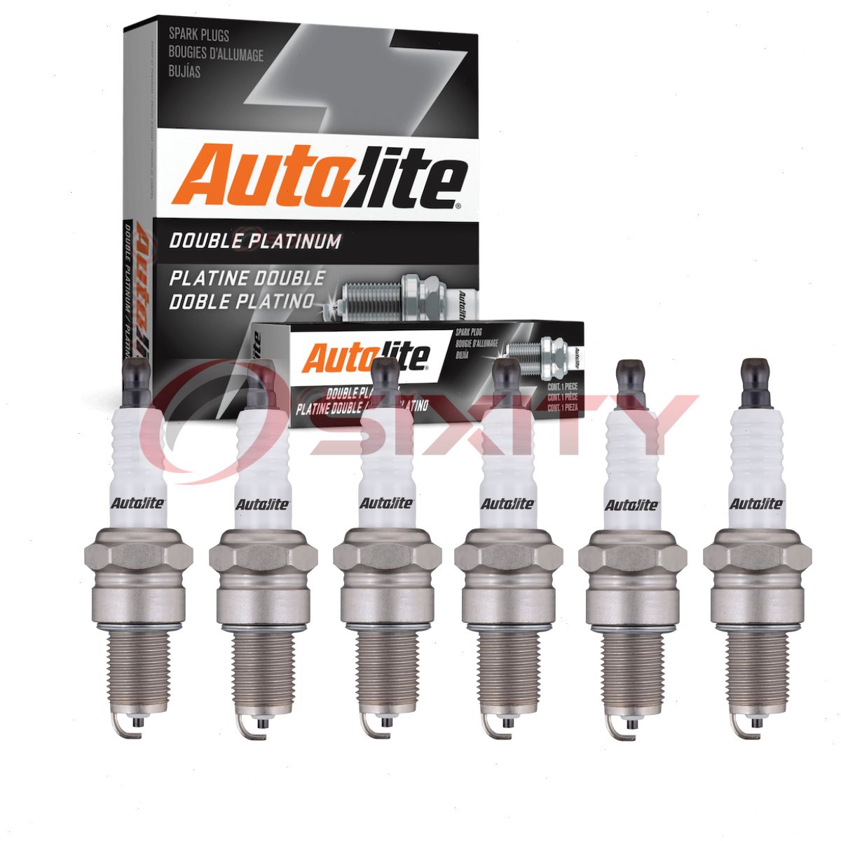 6 pc Autolite APP646 Double Platinum Spark Plugs for 31 41-819 Ignition Wire Secondary Fits select: 1990-2000 DODGE GRAND CARAVAN, 1990-2000 CHRYSLER TOWN & COUNTRY