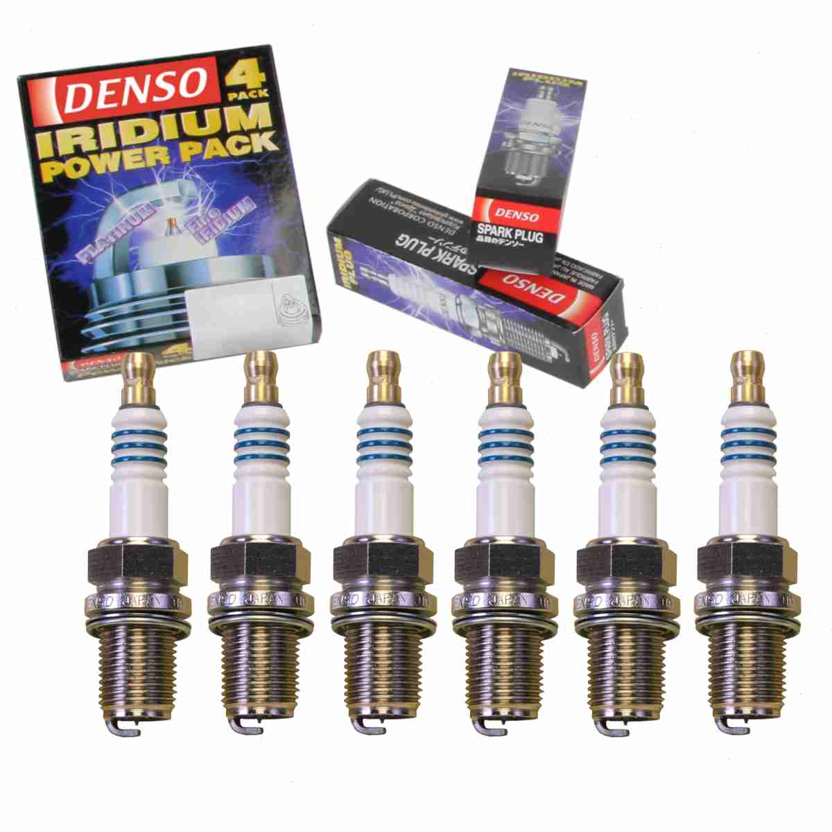 6 pc DENSO 5321 Iridium Power Spark Plugs for IK31 Ignition Wire Secondary