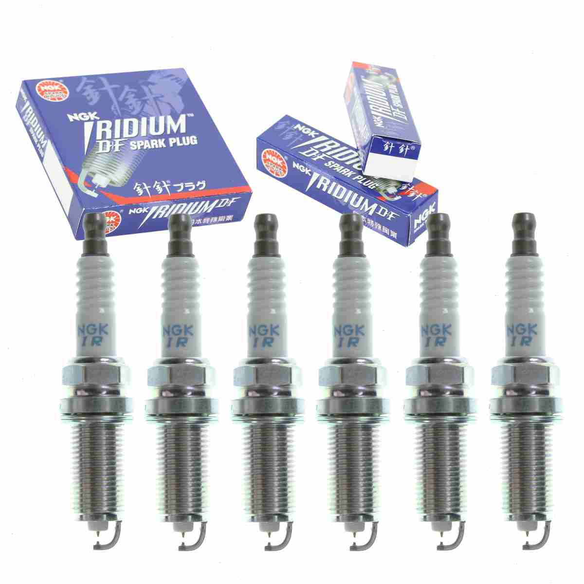 6 pc NGK 92605 DFE Spark Plugs for 1885011050 4505 4703 IKH16TT PKH16TT Ignition Wire Secondary Fits select: 2009-2012 HYUNDAI GENESIS, 2011 HYUNDAI EQUUS