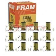 12 pc FRAM CH10295 Extra Guard Engine Oil Filters for 04152-37010 10-20300 21-8020 E5206 HF126 LF640F Oil Change Lubricant Filters Fits select: 2007-2021 TOYOTA TUNDRA, 2008-2022 TOYOTA SEQUOIA
