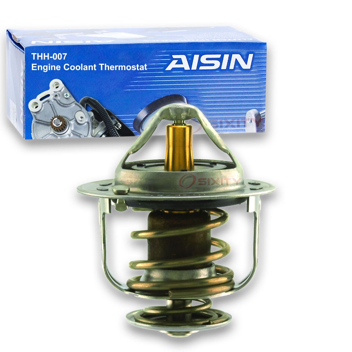 AISIN THH-007 Engine Coolant Thermostat for 13878 143 0672 143-0807 19300-P08-003 19300-PAA-305 19300-PH7-024 19300-PT0-004 19301-P08-316 19301-P08-317 19301-P08-318 19301-P08-319 19301-P08-320