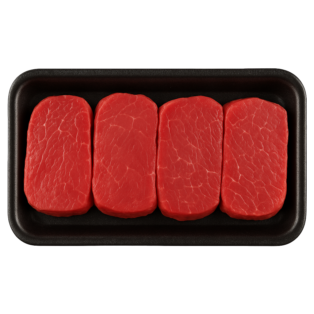 Sirloin Tender Steak, Choice Angus Beef, 3-4 per Tray, Fresh, 0.6 - 1.62 lb