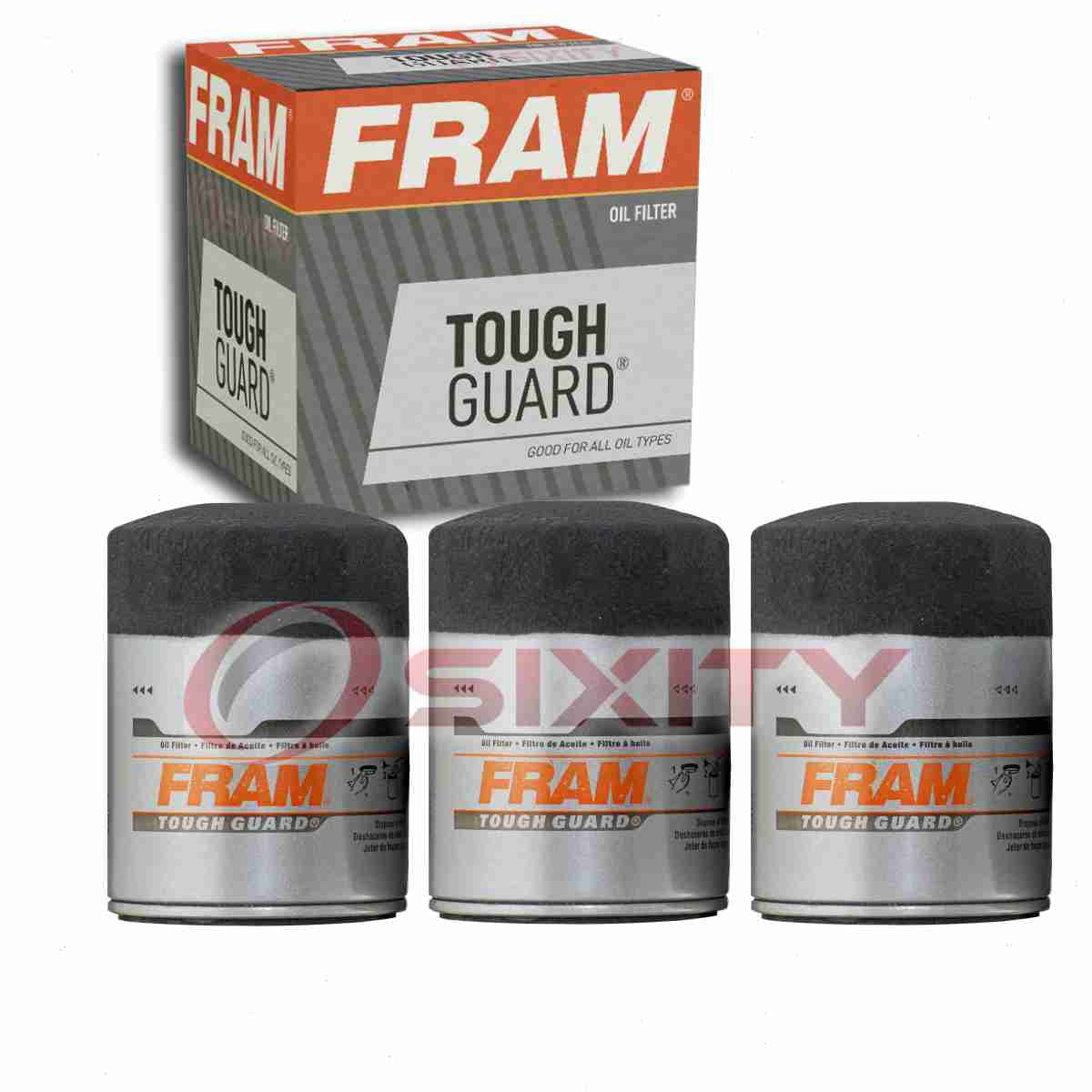 3 pc FRAM TG3682 Tough Guard Engine Oil Filters for 14363-A 3I-1269 613 A7627 FC-157 L809 PL-107 TP509 Oil Change Lubricant Filters