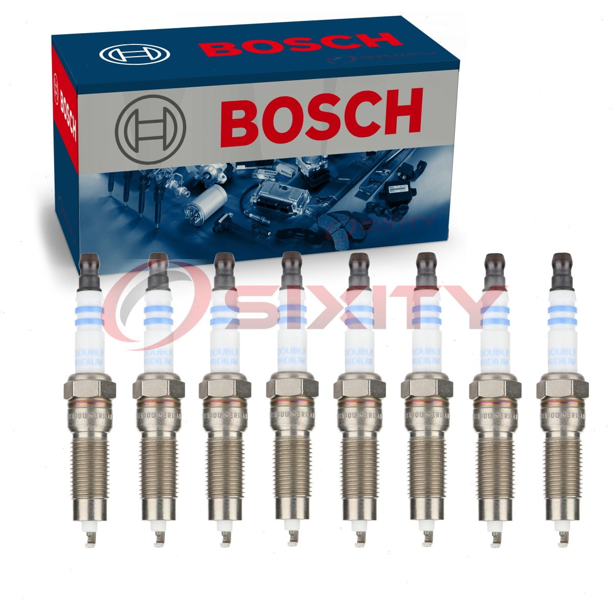 8 pc Bosch 96322 Double Iridium Spark Plugs for Ignition Wire Secondary