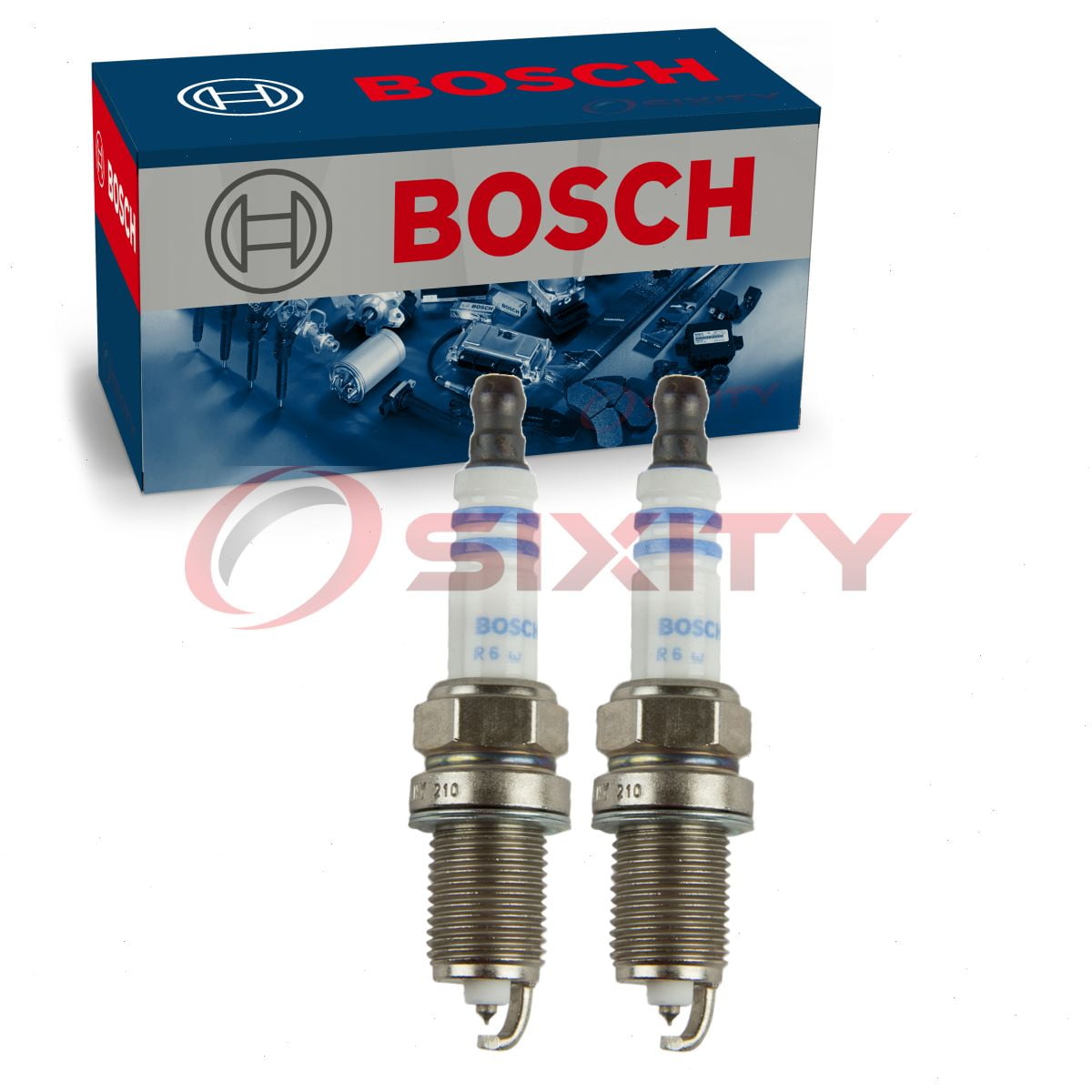 2 pc Bosch 9604 Double Iridium Spark Plugs for Ignition Wire Secondary