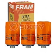 3 pc FRAM PH10600 Extra Guard Engine Oil Filters for 1085MP 122-0602 B56 LF3525 LF451 LFR-83525 V4670BP Oil Change Lubricant Filters Fits select: 2009-2017 VOLKSWAGEN TIGUAN, 2011-2017 AUDI Q5