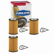 3 pc Purolator L25251 Engine Oil Filters for Oil Change Lubricant Filters Fits select: 1996-1997 BMW Z3, 1998 BMW M