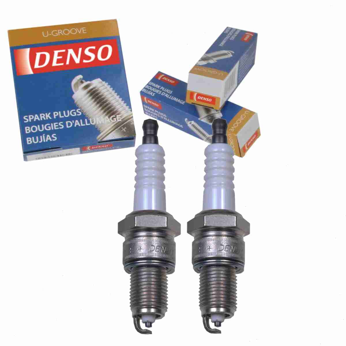 2 pc DENSO 3212 Standard U-Groove Spark Plugs for 09482-00285 18811-11061 1881111061 18822-11091 1882211091 19250976 22401 AA120 22401-P8316 4106 117 5613940 8-25109-199-0 8-94120-562-0 8-94217-232-0