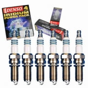 6 pc DENSO 5353 Iridium Power Spark Plugs for 004 159 18 03 004 159 44 03 004 159 49 03 004 159 58 03 132 159 00 03 132 159 01 03 132 159 02 03 1822A010 1822A011 6800 5667AB IXUH22 Ignition Wire
