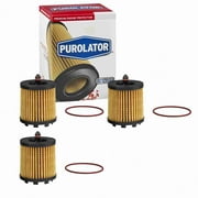 3 pc Purolator L15436 Engine Oil Filters for 67082 Oil Change Lubricant Filters