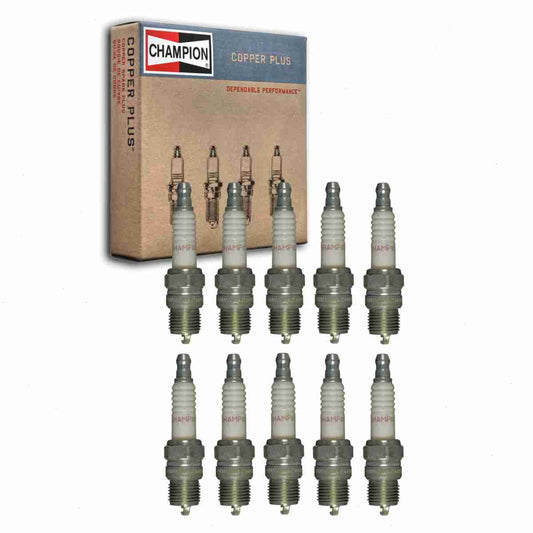 10 pc Champion 121 Copper Plus Spark Plugs for 4339492 7968 AF3 AF3C ARF3 ARF4 ASF3C ASF4C HR8A HR8AC MR43T R42CT R42T R43CT R43T RV8C T20RU Ignition Wire Secondary