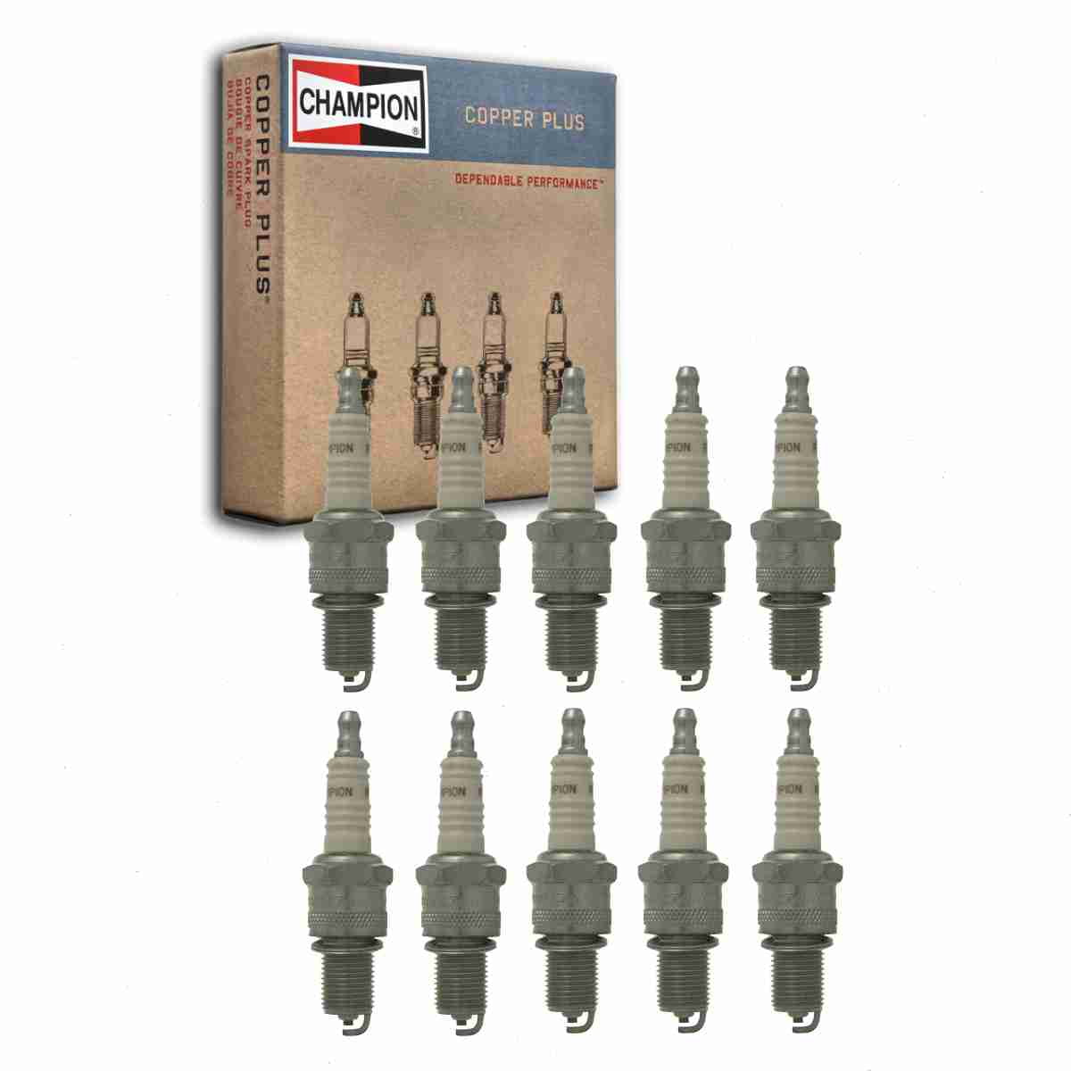 10 pc Champion 302 Copper Plus Spark Plugs for 0409059994 14G32 4318130 77-310-1 7805 AG32 AG32A BP5EAL BP5EAL11 BP5ES BP5ES11 BP5EV BP5EY F5TC K5TC N11YC W16EPU W16EPZU W16EXU W8D W8DC W8DTC