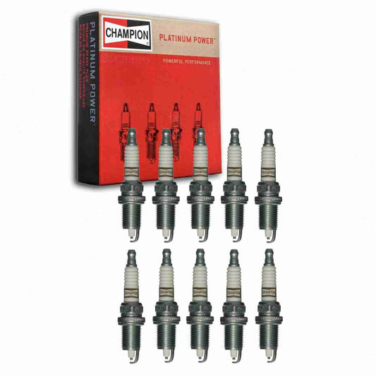 10 pc Champion 3436 Platinum Spark Plugs for 4313 HGR7MDPO RC12LC4 Ignition Wire Secondary Fits select: 1997-2003 DODGE RAM 1500, 1997-2003 DODGE DAKOTA