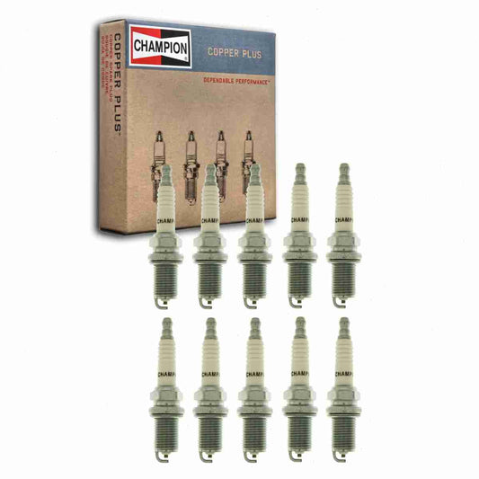 10 pc Champion 346 Copper Plus Spark Plugs for 7956 FR6AP10 FR7DCX PFR5N11 RC10YC4 Ignition Wire Secondary Fits select: 2002-2003 TOYOTA CAMRY, 2001-2009 TOYOTA PRIUS