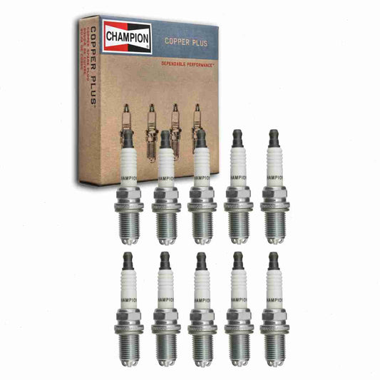 10 pc Champion 353 Copper Plus Spark Plugs for 101 905 616 12 12 0 030 548 12 12 0 035 933 12 12 9 071 003 BKR6EQUA BKR6EQUP RC89TMC Ignition Wire Secondary