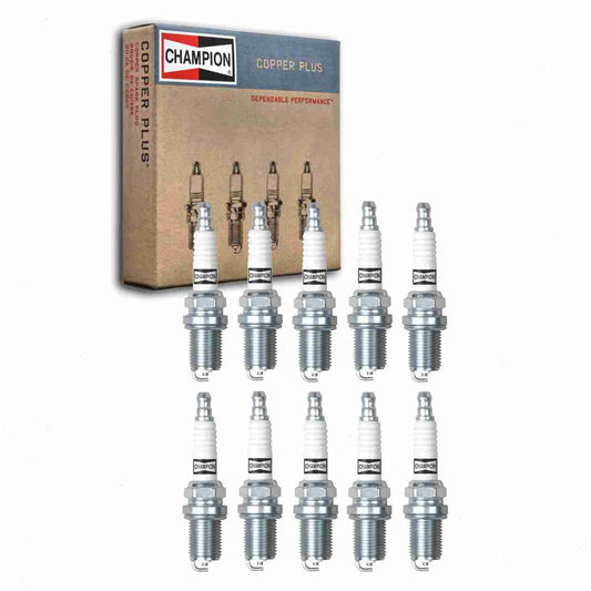 10 pc Champion 431 Copper Plus Spark Plugs for 41-603 41-618 41-629 41-831 496018S 5092 BKR4E BKR4EVX FR4LS FR4LSJ FR5 FR5LM FR5LS RC14YC Ignition Wire Secondary Fits select: 1991-2002 SATURN SL1