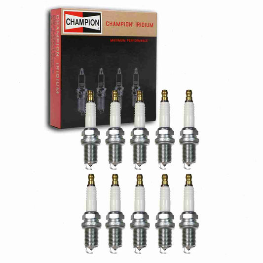 10 pc Champion 9001 Iridium Spark Plugs for IFR5G11 ITR6F13 PFR5N11 RC10WYPB4 Ignition Wire Secondary Fits select: 2001-2009 TOYOTA PRIUS, 2010-2011 HYUNDAI ELANTRA TOURING