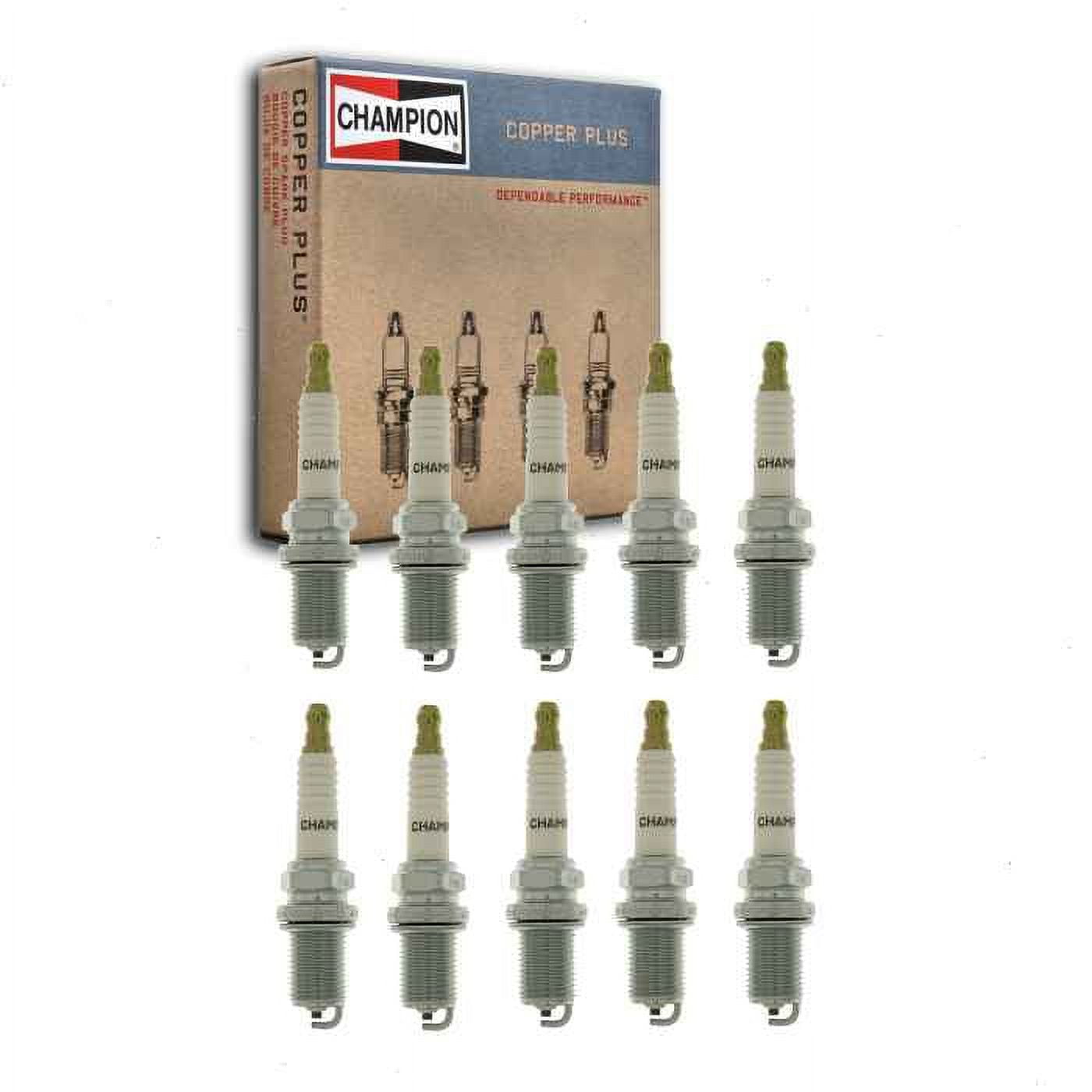 10 pc Champion 980 Copper Plus Spark Plugs for XC92YC Ignition Wire Secondary