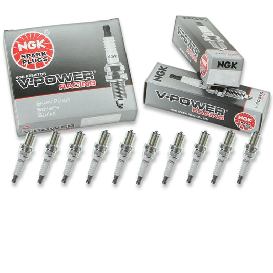 10 pc NGK 5820 V-Power Racing Spark Plugs for 2592 2612 294 295 3932 686 693 761 AR3931 AR3932 AR3932X C55 C55C C55CX C57 C57C C57CX F2CS S40XL W2C W2C0 W2CC Ignition Wire Secondary