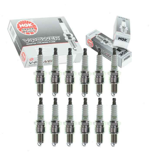 12 pc NGK V-Power Spark Plugs Jaguar XKE 5.3L V12 1971-1974