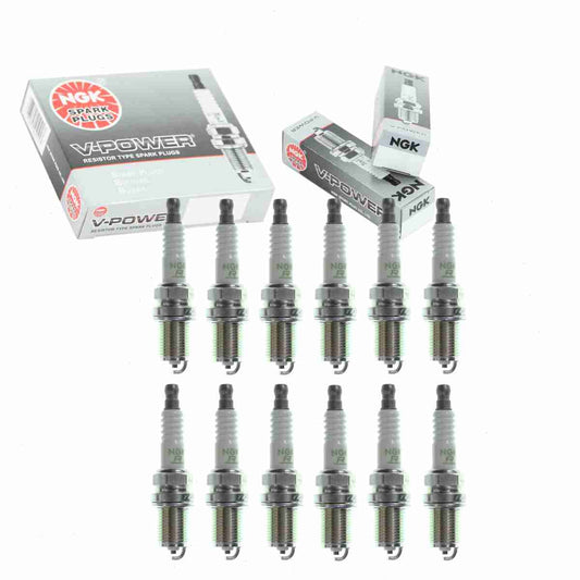 12 pc NGK V-Power Spark Plugs Mercedes-Benz C240 2.6L V6 2003-2005