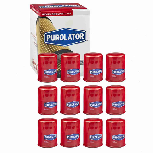 12 pc Purolator L14477 Engine Oil Filters for 61396 Oil Change Lubricant Filters