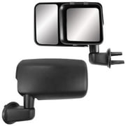 K-Source 80740 Snap & Zap Custom Fit Towing Mirror for Jeep Wrangler (2007-2017) & Wrangler JK (2018), Pair