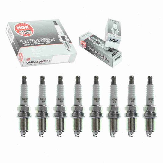 8 pc NGK 7373 V-Power Spark Plugs for 1765232 2071 2071-4 3924 41-602 7553 7554 7555 AGPR32C AGSP32 AGSP32C AGSP32CF4 AGSP33C AGSP33CF4 F7DC FR2LS FR2LSK FR6DCX FR7DC FRDCX SP406 SP445 Ignition Wire