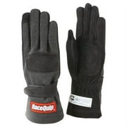 RaceQuip 355005RQP 355  Series Driving Gloves - SFI 3.3/5 - Black/Black - Large