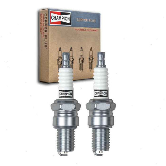 2 pc Champion 123 Copper Plus Spark Plugs for 14GR4 14GR7 41-832 7313 7510 AGR31 AGR3X AGR41 AGR51 AGS3C AGS4C BR4ES BR5EB BR5EB11 BR5ES BR5ES11 BR6EB BR6EB11 CR43N CR44N F7C R43CXL R43XL R44CXL R44N