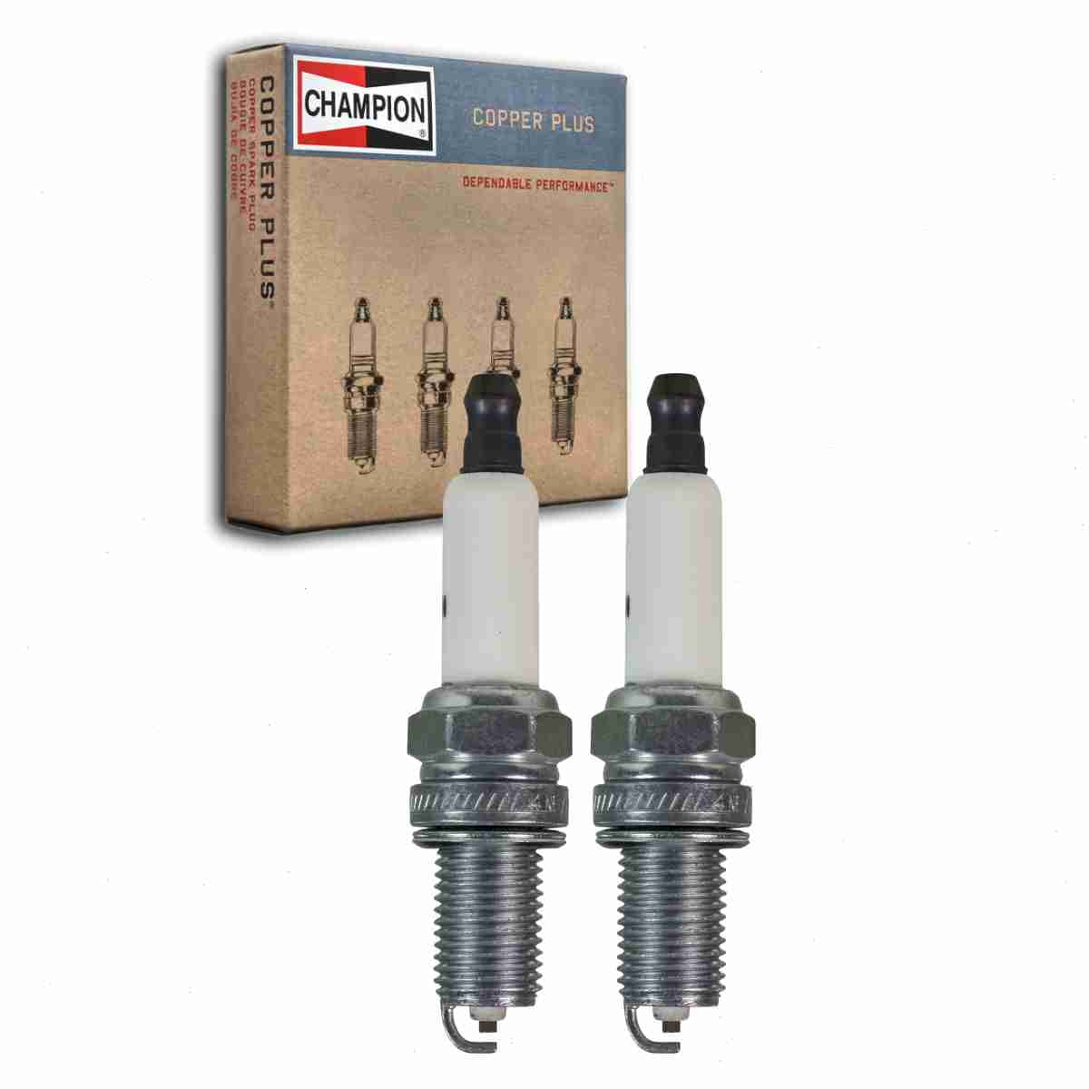 2 pc Champion 449 Copper Plus Spark Plugs for RA7YC Ignition Wire Secondary Fits select: 2013-2018 CHEVROLET SPARK, 2001-2006 BMW M3