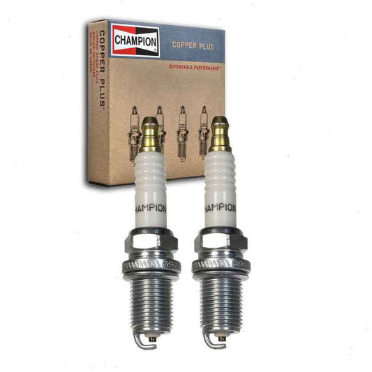 2 pc Champion 946 Copper Plus Spark Plugs for 691043 692720 QC12YC Ignition Wire Secondary