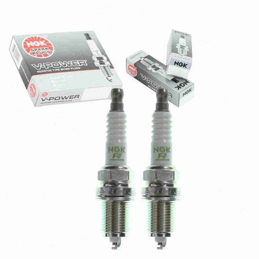 2 pc NGK 2087 V-Power Spark Plugs for 1765240 3119 90919-01177 90919-01177-000 K16-U K16R-U Ignition Wire Secondary