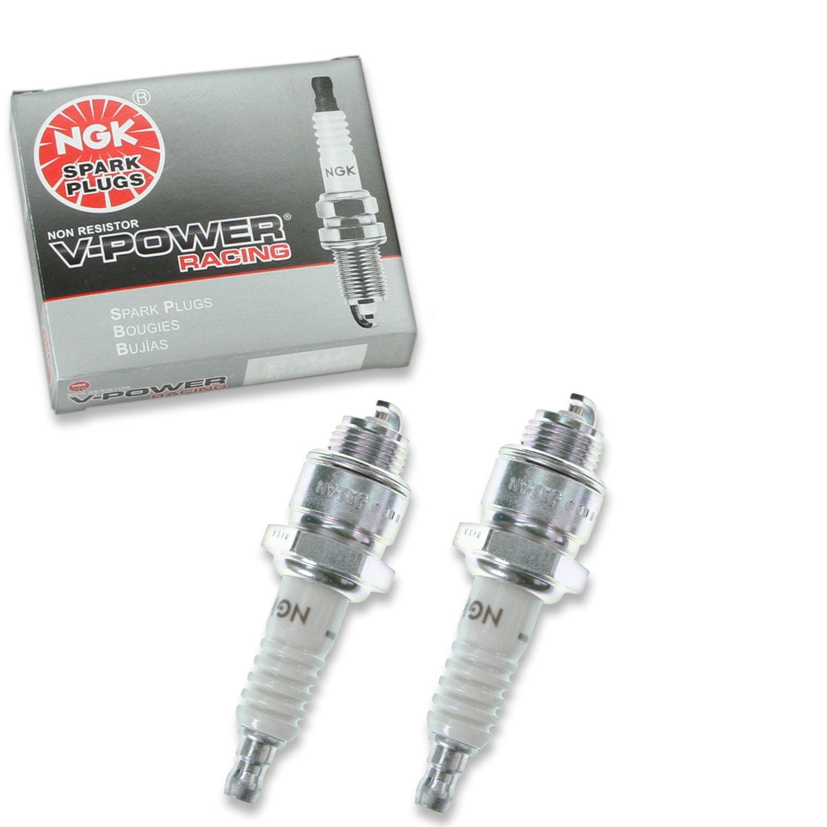2 pc NGK 2746 V-Power Racing Spark Plugs for 134 42S 43S 5045 73 74 A22 A22C A22CU A32 AR73 AR74 M43S R42S R43S W20P-U W7F W7FC Ignition Wire Secondary