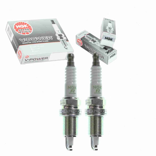 2 pc NGK 3459 V-Power Spark Plugs for 3412 4003 41-631 4203 438 438C2 7561 7961 9656 AP985 APP985 FR8VII33U FR9HC FR9HP K5RTC5 RC10PEC RC12ECC SP000ZFR5N Ignition Wire Secondary