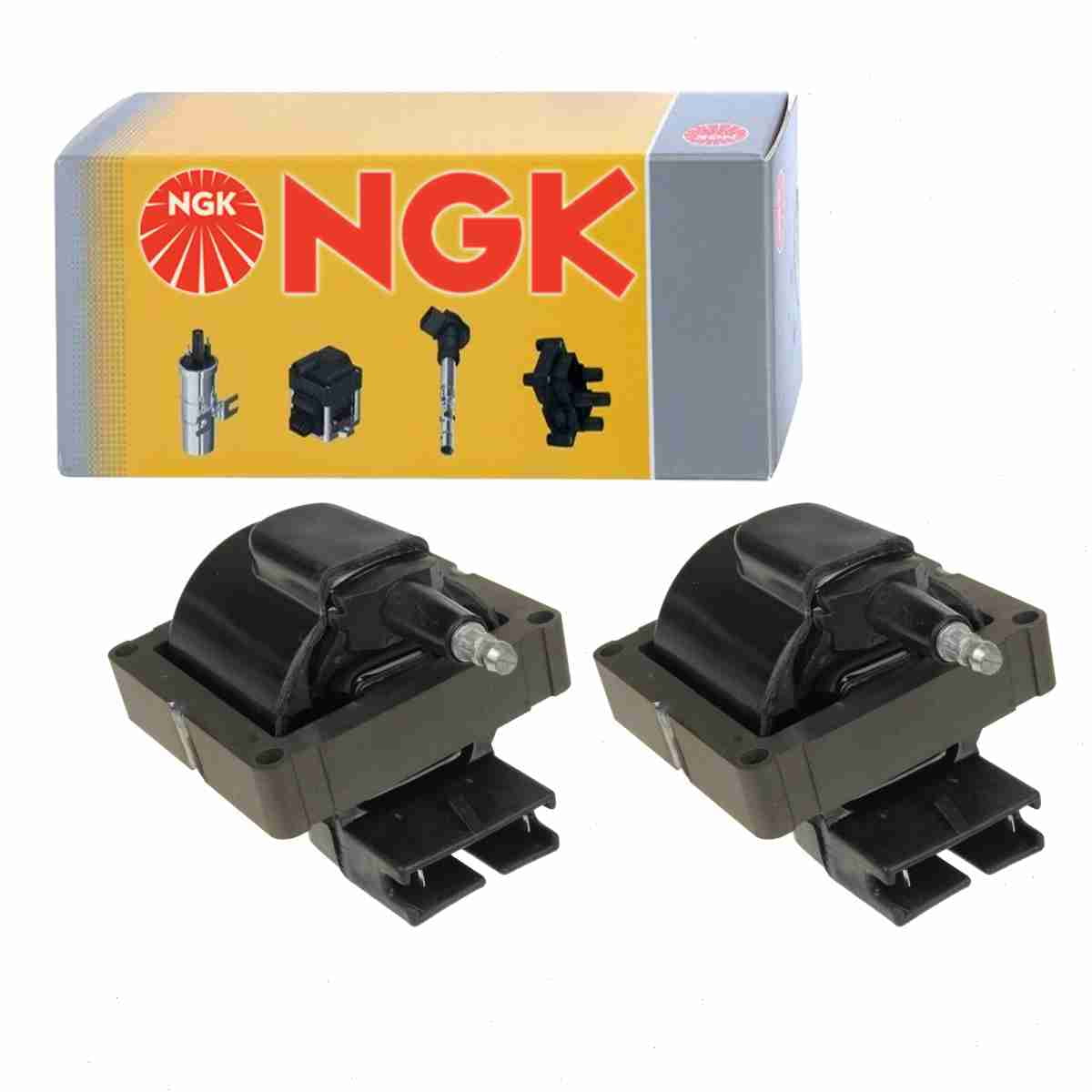 2 pc NGK 49034 Ignition Coils for 00079 00118 118 1415098 178-8217 2505-77010 36-1121 DG325 DG434 DG453 DG462 DG463 DG470 DGE453 E2FZ-12029-A E3FZ-12029-A E73Z-12029-A E92 E92P F1953 F32Z-12029-A