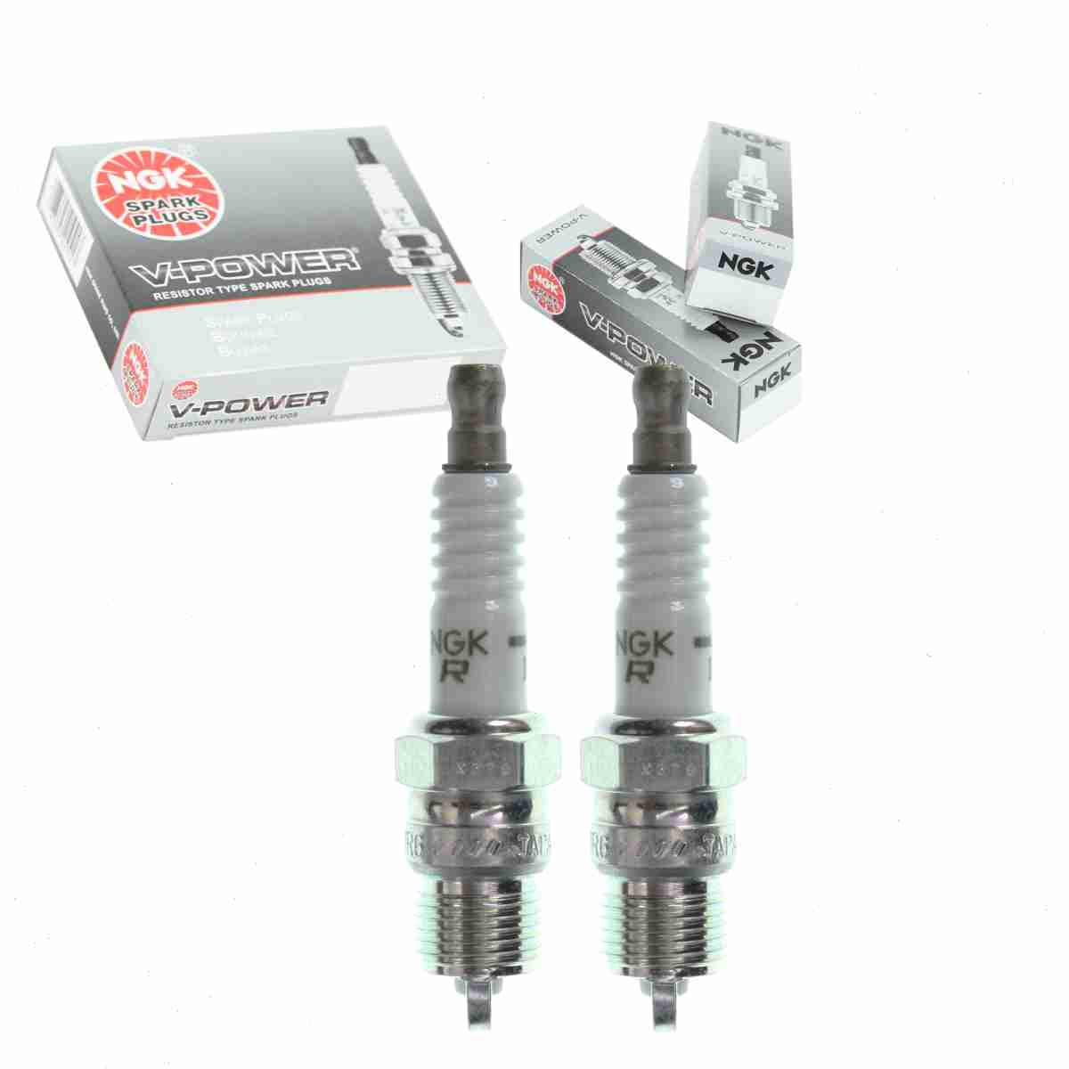 2 pc NGK 7773 V-Power Spark Plugs for 13 14 400 5036 5037 7814 P6RTC R41TS RV9YC T20PR-U11 T20PR-U15 Ignition Wire Secondary