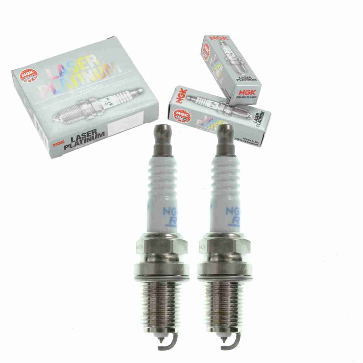 2 pc NGK 93580 Laser Platinum Spark Plugs for 12290-PMS-305 98079-5787T Ignition Wire Secondary Fits select: 1998-2005 HONDA CIVIC